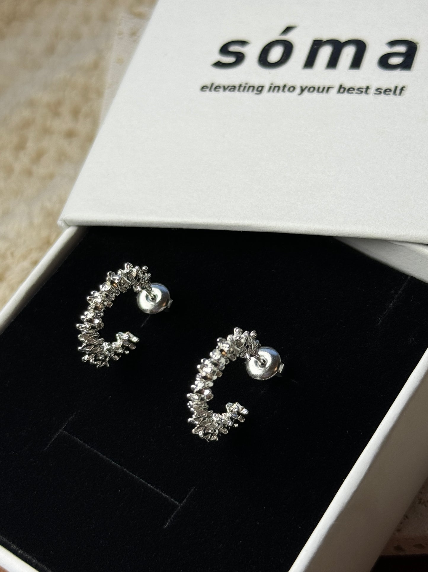 Silver Abstract Hoops