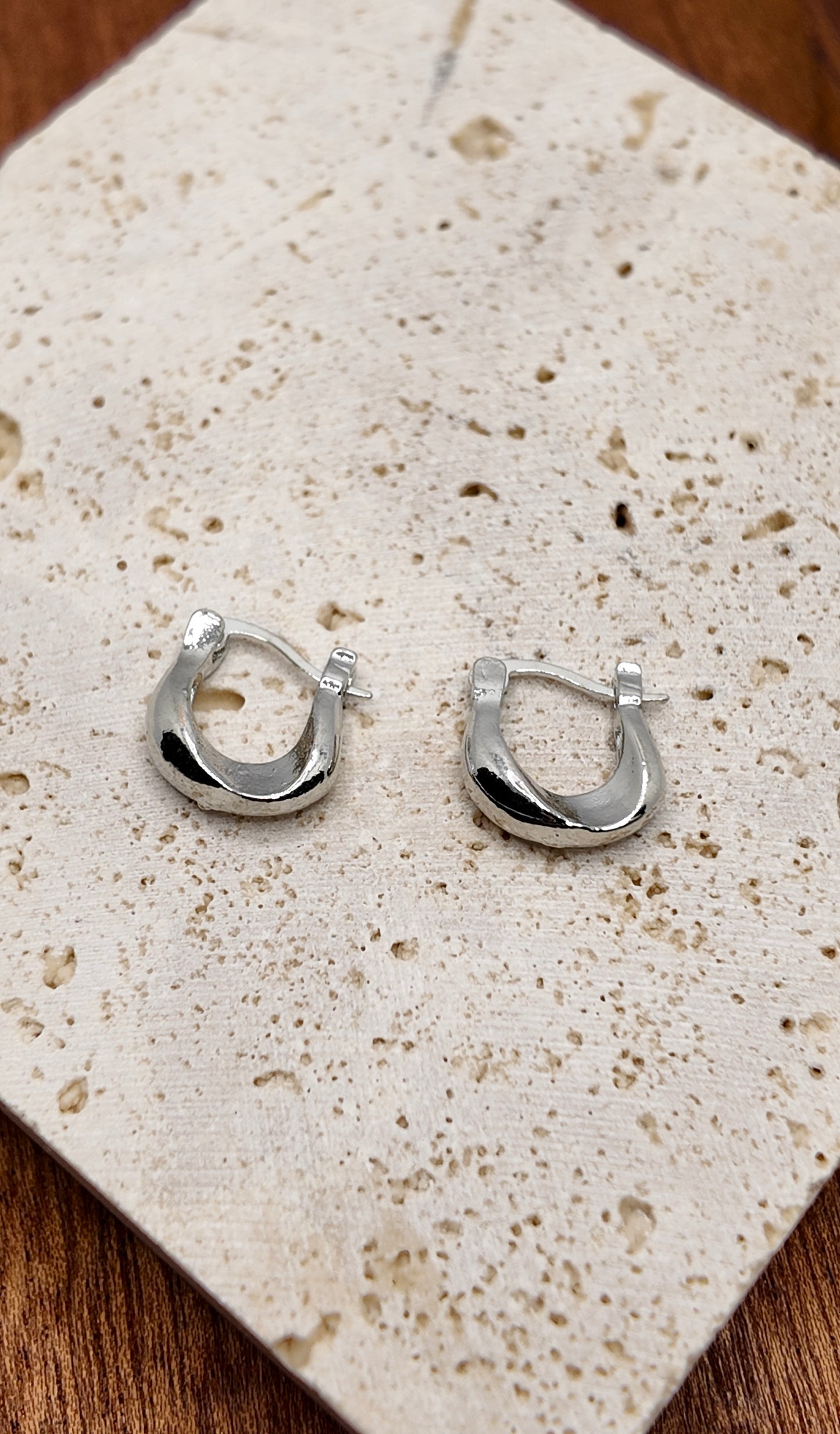 Solace Small Silver Earrings